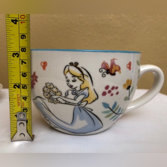 Disney Alice In Wonderland Spring Floral 16oz Teacup with Saucer NWT - Picture 8 of 13